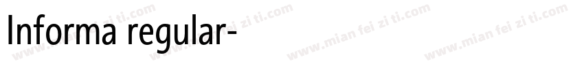 Informa regular字体转换